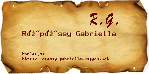 Répássy Gabriella névjegykártya